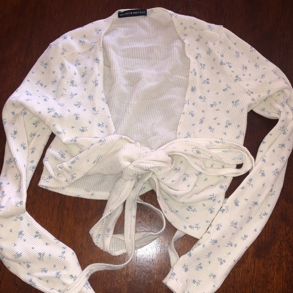 Brandy Melville Floral Wrap Top